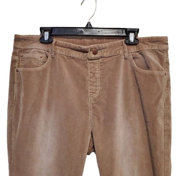 Soft Surroundings High Rise Slim Ankle Pants Brwn Taupe SZ XL - Picture 3 of 11